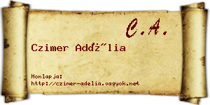 Czimer Adélia névjegykártya